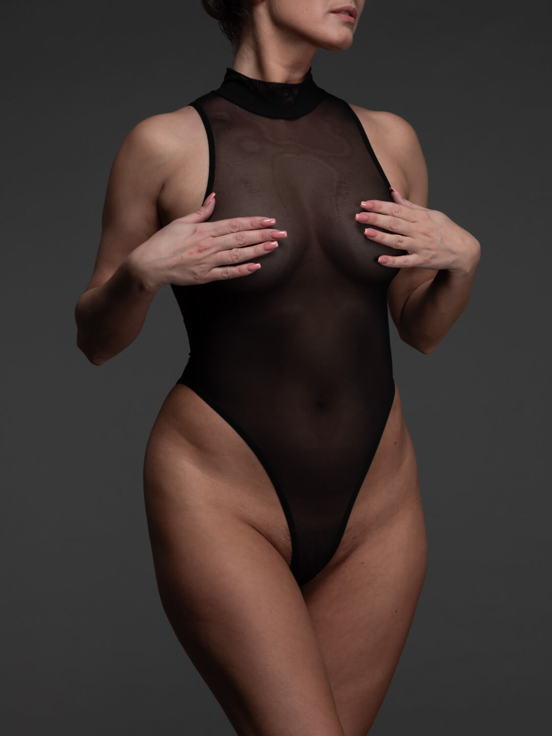 High-cut mesh bodysuit