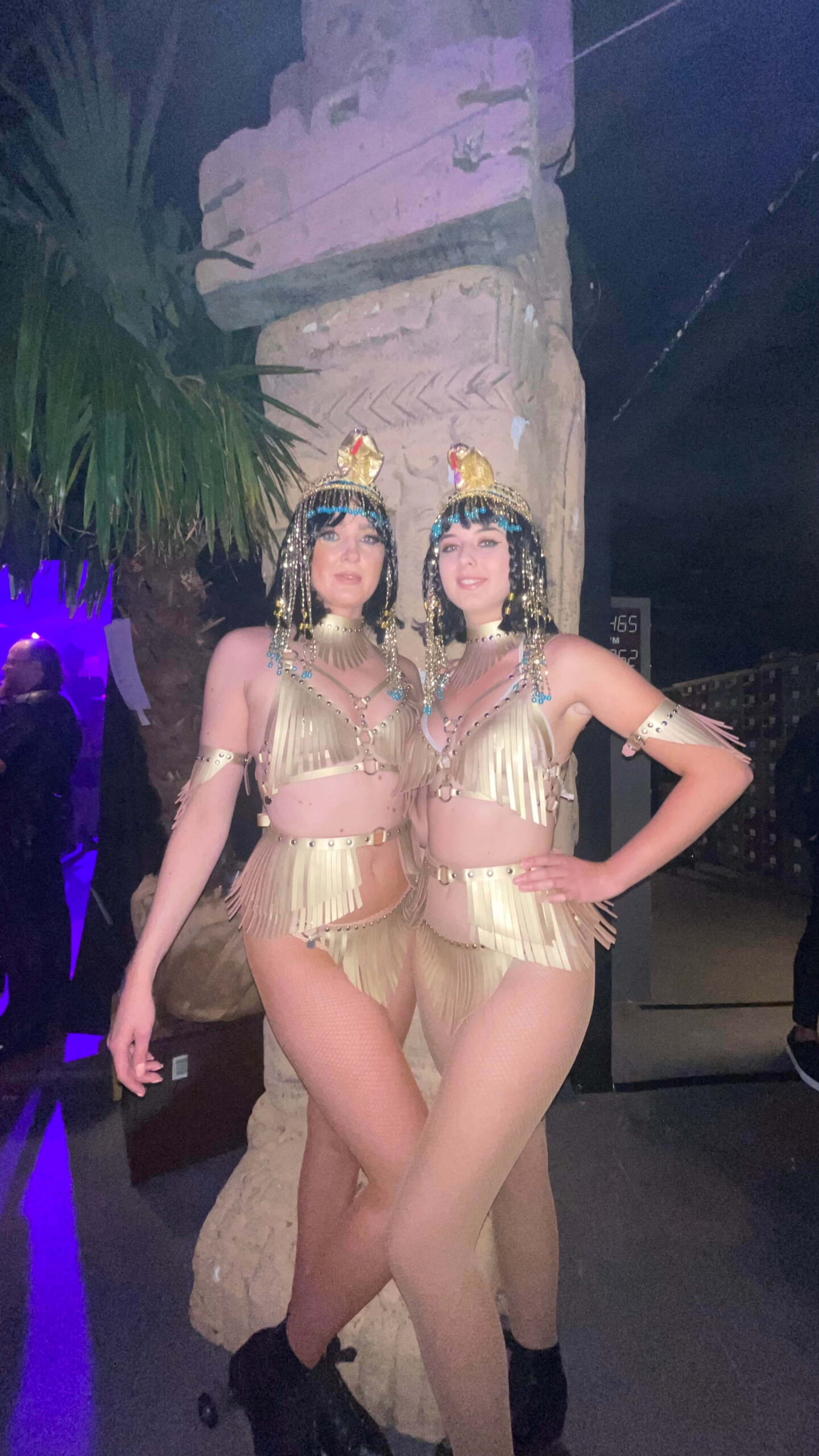 voyeurx performers gold outfit fetish party bitch