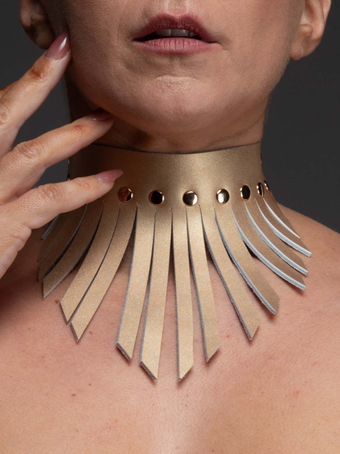 Fringe collar gold